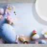 Tischset - Platzset für Ostern Mini-Eiern und Blüten 12 Stück 44x32 cm Tischdekoration aus Spezial-Papier in Aufbewahrungsmappe