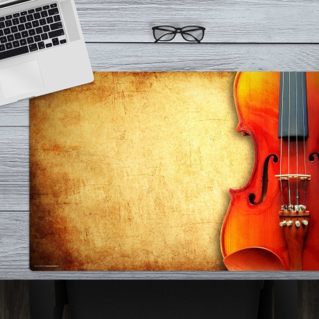 Schreibtischunterlage –  Violine – 60 x 40 cm – Schreibunterlage für Erwachsene aus erstklassigem Premium Vinyl – Made in Germany