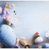 Tischset - Platzset für Ostern Mini-Eiern und Blüten 12 Stück 44x32 cm Tischdekoration aus Spezial-Papier in Aufbewahrungsmappe