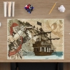 Schreibtischunterlage – Piratenbucht – 60 x 40 cm – Schreibunterlage für Kinder aus erstklassigem Premium Vinyl – Made in Germany