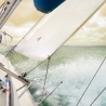 Schreibtischunterlage XXL – Regatta-Segelboot – 100 x 50 cm – Schreibunterlage für Kinder aus erstklassigem Premium Vinyl – Made in Germany