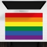 Schreibtischunterlage – Flagge Regenbogen – 70 x 50 cm – Schreibunterlage für Kinder aus erstklassigem Premium Vinyl – Made in Germany