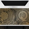 Schreibtischunterlage XXL – Mandala gold-schwarz – 100 x 50 cm – Schreibunterlage für Kinder aus erstklassigem Premium Vinyl