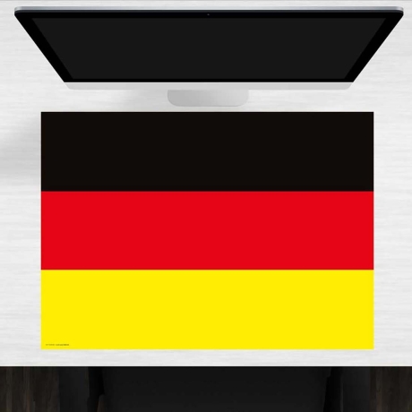 Schreibtischunterlage – Flagge Deutschland – 70 x 50 cm – Schreibunterlage für Kinder aus erstklassigem Premium Vinyl – Made in Germany