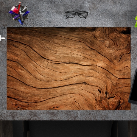 Schreibtischunterlage – Rustikales Holz Landhausromantik – 60 x 40 cm – Schreibunterlage aus erstklassigem Premium Vinyl – Made in Germany