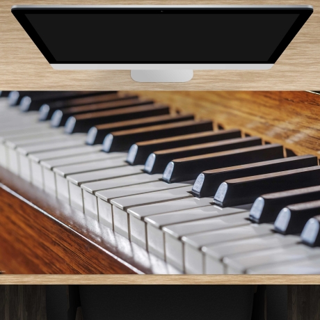Schreibtischunterlage XXL – Klaviertasten – 100 x 50 cm – Schreibunterlage für Kinder aus erstklassigem Premium Vinyl – Made in Germany