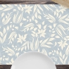 Tischsets I Platzsets abwaschbar - Florales Muster in Hellblau - aus Premium Vinyl - 4 Stück - 44 x 32 cm - Tischdekoration  Made in Germany