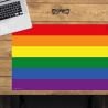 Schreibtischunterlage – Flagge Regenbogen – 60 x 40 cm – Schreibunterlage für Kinder aus erstklassigem Premium Vinyl – Made in Germany