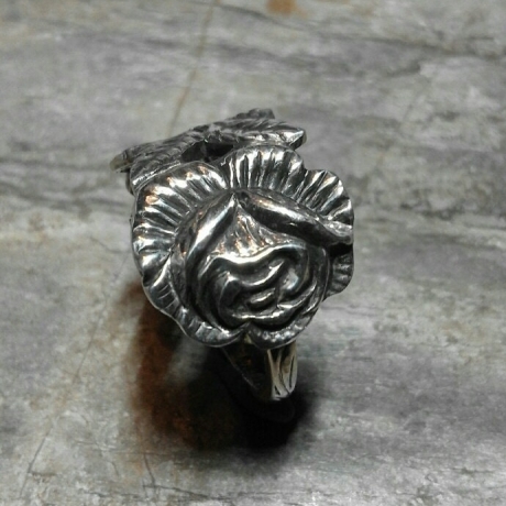 Besteckschmuck Ring,Silber 800/,Hildesheimer Rose