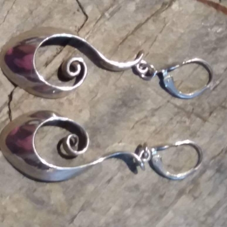 Besteck Ohrhänger 925/- Silber aus Mokkalöffel