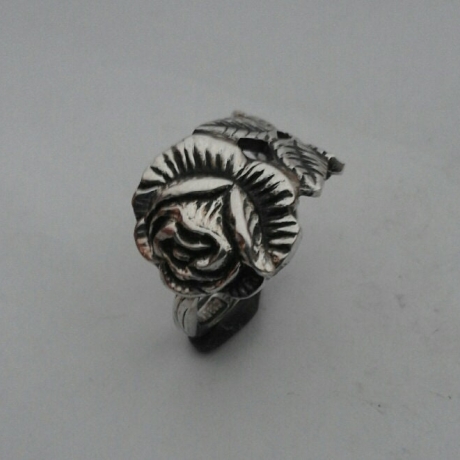 Besteckschmuck Ring,Silber 800/,Hildesheimer Rose