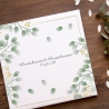 Gästebuch Hochzeit Fingerabdruck Leinwand Personalisiert Blumen Brautpaar Geschenk Hochzeitsdekoration Namen 50x50 cm Wedding Tree