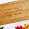 Schneidebrett personalisiert Gravur Bambus o. Buche WURST Holzschneidebrett individuell graviert Namen Küchenbrett Grillbrett Geschenk