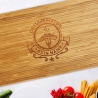 Schneidebrett personalisiert Gravur Bambus o. Buche MEISTER Holzschneidebrett individuell graviert Namen Küchenbrett Grillbrett Geschenk