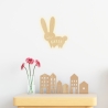 Wandlampe Bunny Kinderzimmer personalisierte Lampe mit Namen Nachtlicht Leuchte Wandleuchte Dekoration Jungen Mädchen Baby Schlummerlicht