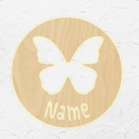 Wandlampe Schmetterling Kinderzimmer personalisierte Name Nachtlicht Leuchte Wandleuchte Dekoration Junge Mädchen Baby Schlummerlicht