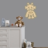 Wandlampe Roboter Kinderzimmer personalisierte Lampe Namen Nachtlicht Leuchte Wandleuchte Dekoration Jungen Mädchen Baby Schlummerlicht