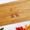 Schneidebrett personalisiert Gravur Bambus o. Buche INITIALIEN Holzschneidebrett individuell graviert Namen Küchenbrett Grillbrett Geschenk