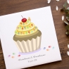 Gästebuch Hochzeit Fingerabdruck Leinwand Personalisiert Cupcake Torte Brautpaar Geschenk Hochzeitsdekoration Namen 50x50 cm Keilrahmen