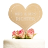 Cake Topper Hochzeit personalisiert Holz mit Namen Kuchentopper Just Married Hochzeitstorte Tortenaufsatz Tortendeko Deko Hochzeitsgeschenk