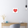 Holzbild Rotes Herz personalisiert Geschenk Namen Holzschild, 15x15 cm aufhängen o. hinstellen Taufe Geburt Hochzeit Dankeschön Wandbild