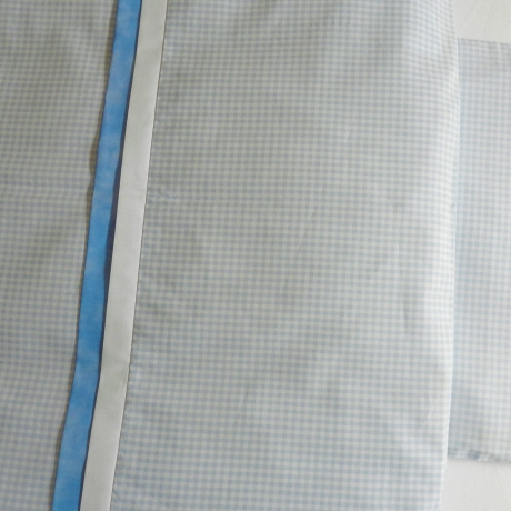 Babybettwäsche Vichykaro in hellblau (80x80 und 40x35 cm)