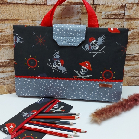Niedliche Maltasche/Zeichentasche für Kids - Piraten