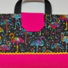 Maltasche Malmappe Stiftemappe für Malutensilien -bunte Flamingos