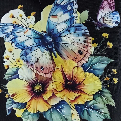 Beutel, Stoffbeutel, Beutel aus Canvas - Grundfarbe schwarz