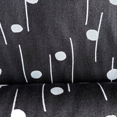 Baumwollstoff - Punkt-Strich in schwarz/weiß - ab 25 cm
