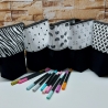 Popup-Mäppchen, Stiftemäppchen, Pencilcase - schw/we 1