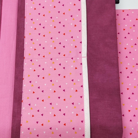 Maltasche/Zeichentasche für Kids-praktisch-Dreiecke rosa/beere
