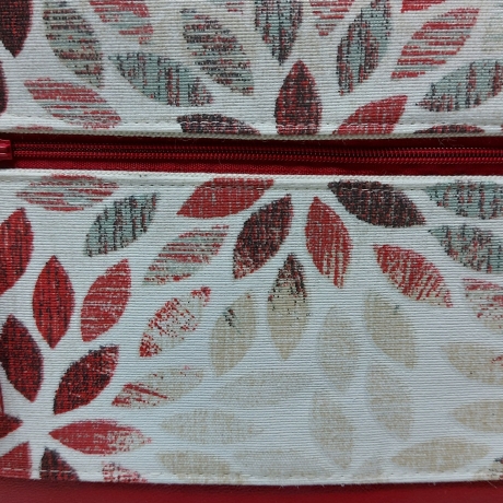 Turnbeutel, Damenrucksack - Blumenmandala - dunkelrot