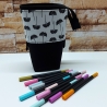 Popup-Mäppchen, Stiftemäppchen, Pencilcase - schw/we 1