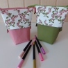 Popup-Mäppchen, Stiftemäppchen, Pencilcase - Blumenranken ecru