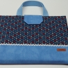 Zweckmäßige Maltasche/Zeichentasche für Kids - Sternblumen blau