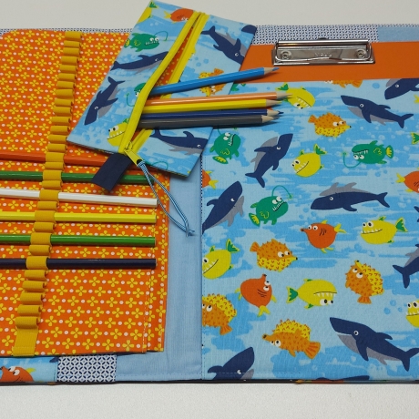 Zweckmäßige Maltasche/Zeichentasche für Kids - Fische