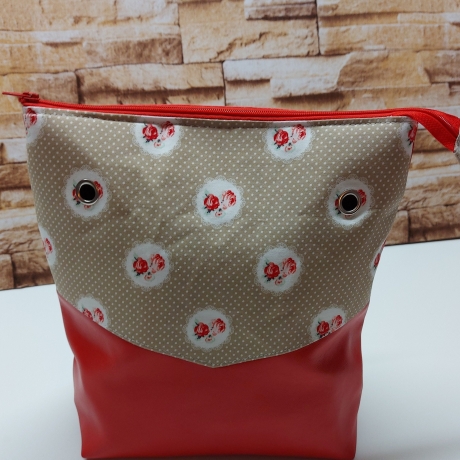 Wollutensilo - Utensilo für Handarbeiten - beige/rot