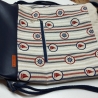 Turnbeutel, Damenrucksack - maritimes Muster - dunkelblau