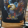 Turnbeutel, Rucksack Herren/Damen - schwarz - Korkstoff (4)