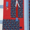Zweckmäßige Maltasche/Zeichentasche für Kids - Sternblumen blau