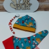Mützchen Beanie Spucktuch Halstuch für Baby - kleine Füchse
