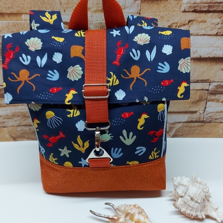 Kindergartenrucksack, Rucksack mit maritimen Muster