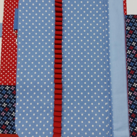 Zweckmäßige Maltasche/Zeichentasche für Kids - Sternblumen blau