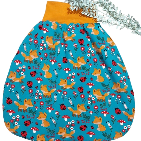 Mützchen Beanie Spucktuch Halstuch für Baby - kleine Füchse