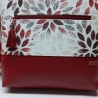 Turnbeutel, Damenrucksack - Blumenmandala - dunkelrot