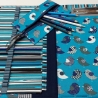 Zweckmäßige Maltasche/Zeichentasche für Kids - Vögelchen blau