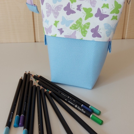 Popup-Mäppchen, Stiftemäppchen, Pencilcase - Schmetterlinge