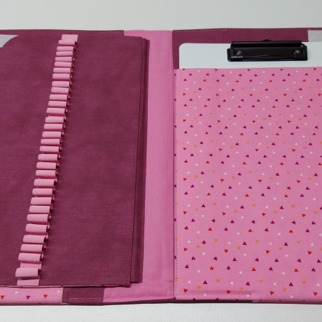 Maltasche/Zeichentasche für Kids-praktisch-Dreiecke rosa/beere