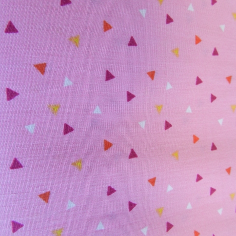 Baumwollstoff - grafische Motive/Dreiecke- rosa - ab 25 cm